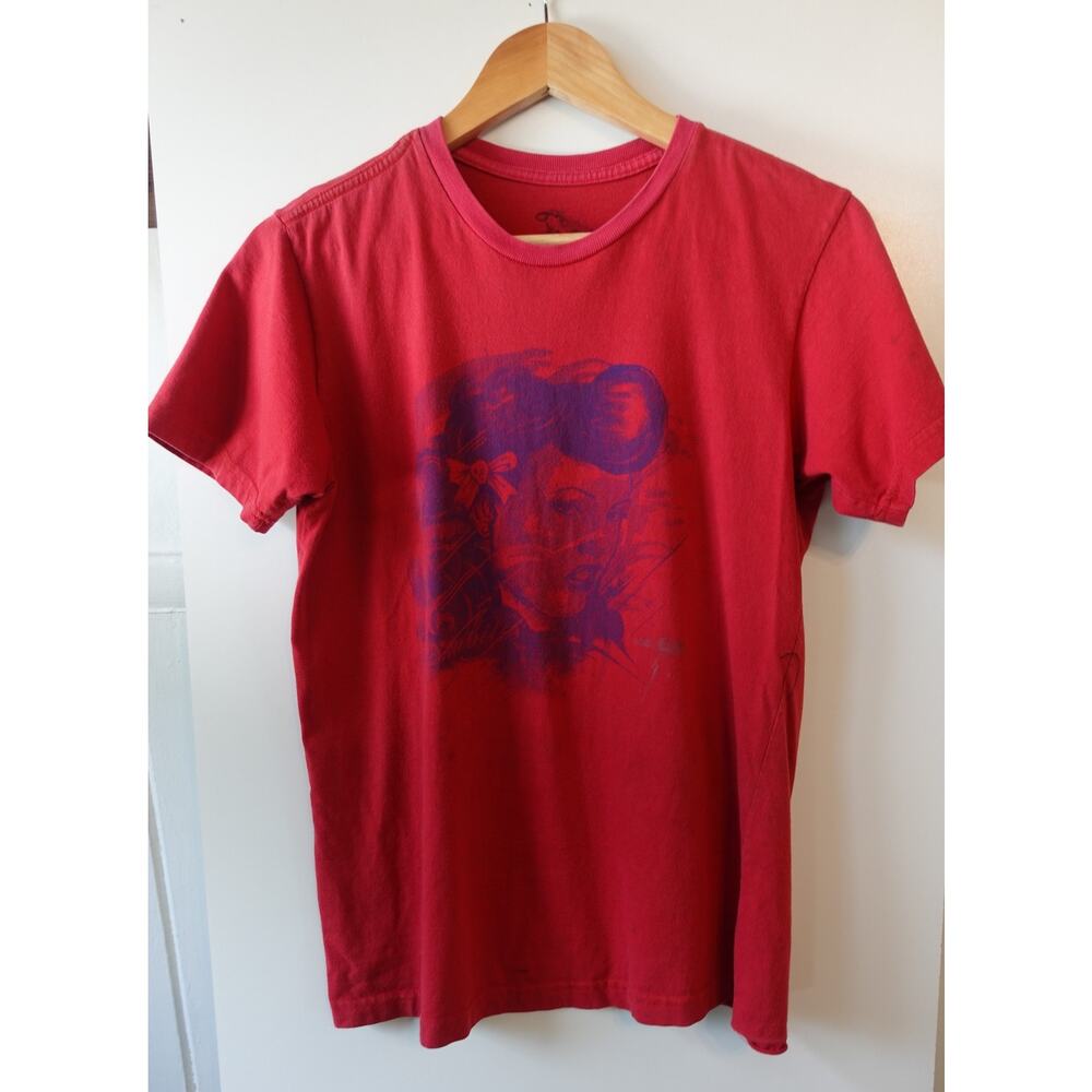 Vintage Rockabilly T Shirt Small Graphic Tattoo Pinup Art Skull Bettie‎ Page Y2K